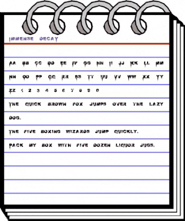 Immense decaY Regular animated font preview Immense decaY Regular animated font preview