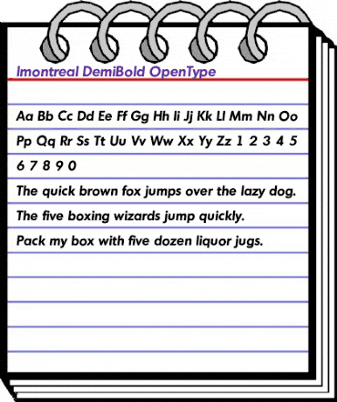 Imontreal DemiBold animated font preview Imontreal DemiBold animated font preview