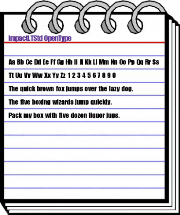Impact LT Std Roman animated font preview Impact LT Std Roman animated font preview