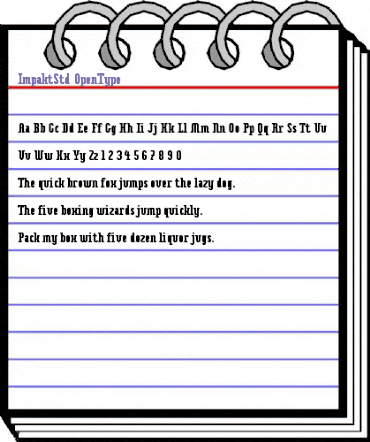 Impakt Std Regular animated font preview Impakt Std Regular animated font preview