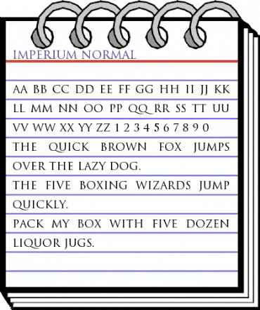 Imperium-Normal Regular animated font preview