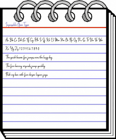 Impossible Reguler animated font preview Impossible Reguler animated font preview