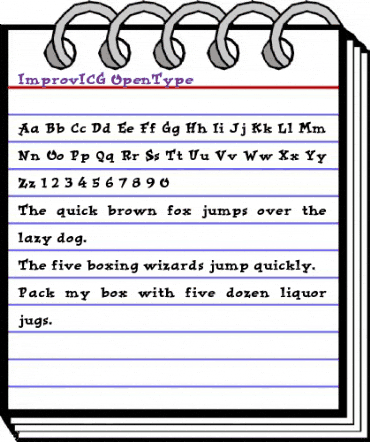 ImprovICG Regular animated font preview