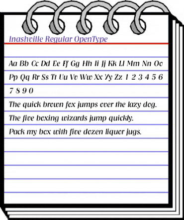 Inashville Regular animated font preview