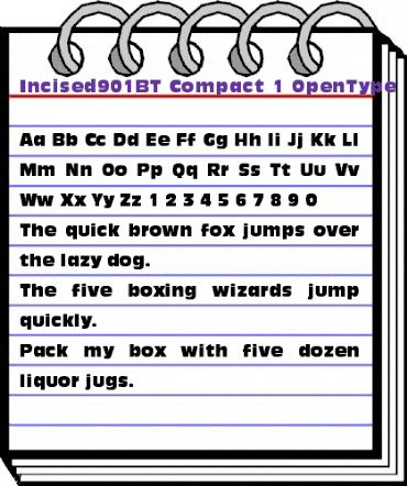 Incised 901 Compact animated font preview Incised 901 Compact animated font preview