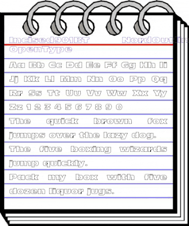 Incised 901 Nord Outline animated font preview Incised 901 Nord Outline animated font preview