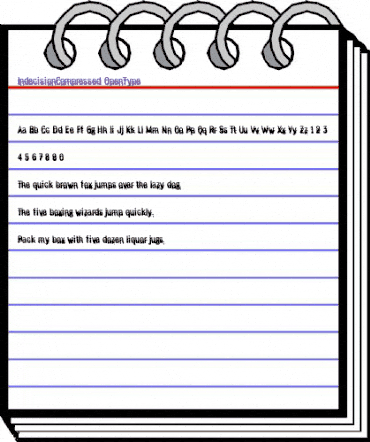 IndecisionCompressed Regular animated font preview IndecisionCompressed Regular animated font preview