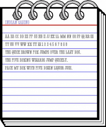 Indian Casino Regular animated font preview Indian Casino Regular animated font preview