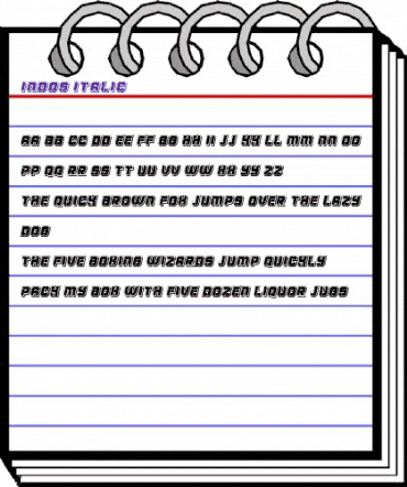 Indos Italic animated font preview Indos Italic animated font preview