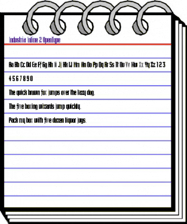 Industria Inline animated font preview