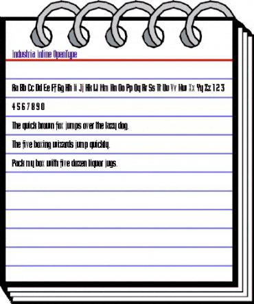 Industria Inline animated font preview