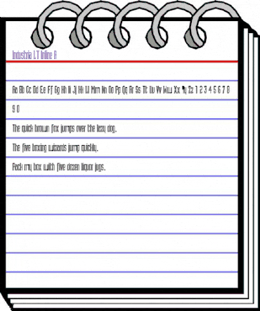 Industria LT InlineA Regular animated font preview Industria LT InlineA Regular animated font preview