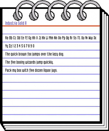 Industria SolidA Regular animated font preview Industria SolidA Regular animated font preview