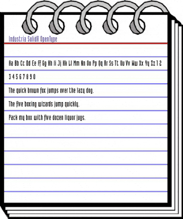 Industria Solid A animated font preview