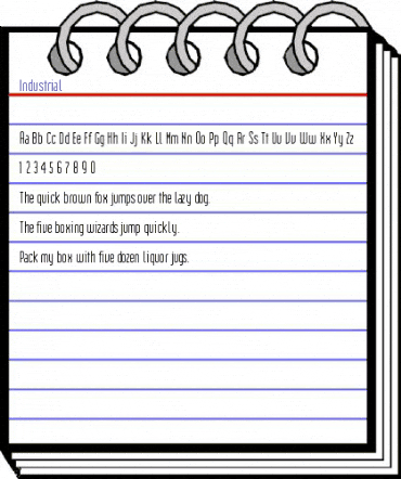 Industrial Regular animated font preview Industrial Regular animated font preview