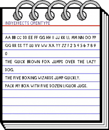 Indy Effects Regular animated font preview Indy Effects Regular animated font preview