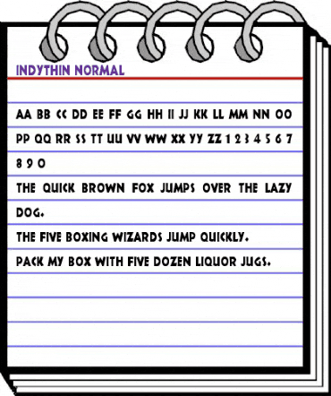 IndyThin Normal animated font preview IndyThin Normal animated font preview