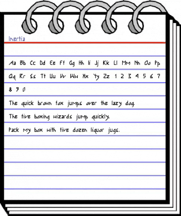 Inertia Normal animated font preview