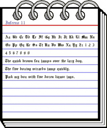 Inferno 11 Regular animated font preview