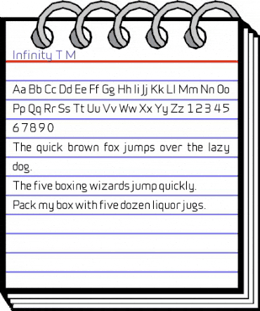 Infinity-T-M Regular animated font preview