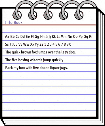 Info Book animated font preview Info Book animated font preview