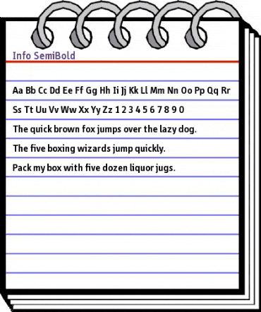 Info SemiBold animated font preview Info SemiBold animated font preview