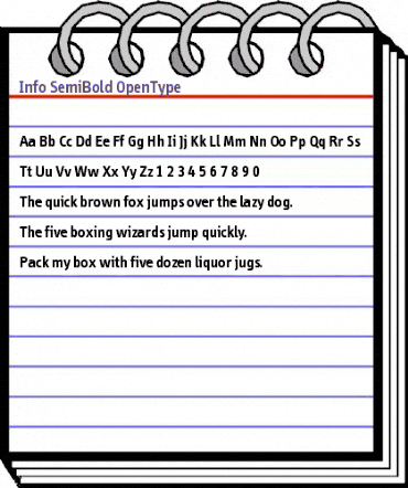Info SemiBold animated font preview Info SemiBold animated font preview