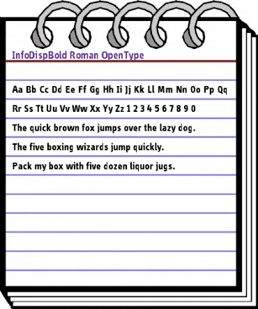 InfoDispBold Roman animated font preview InfoDispBold Roman animated font preview