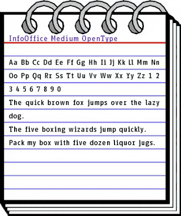 InfoOffice Medium animated font preview InfoOffice Medium animated font preview