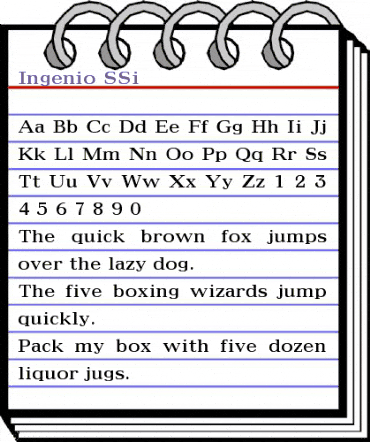 Ingenio SSi Regular animated font preview
