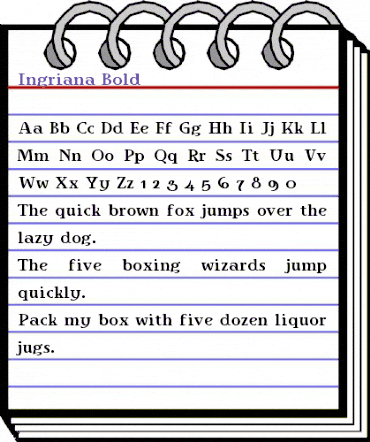 Ingriana Bold animated font preview Ingriana Bold animated font preview