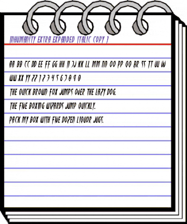 Inhumanity Extra-Expanded Italic Expanded Italic animated font preview Inhumanity Extra-Expanded Italic Expanded Italic animated font preview