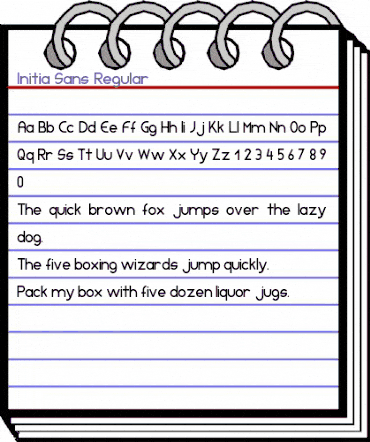 Initia Sans Regular animated font preview Initia Sans Regular animated font preview