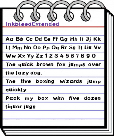 InkbleedExtended Regular animated font preview