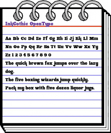 Ink Gothic Regular animated font preview Ink Gothic Regular animated font preview