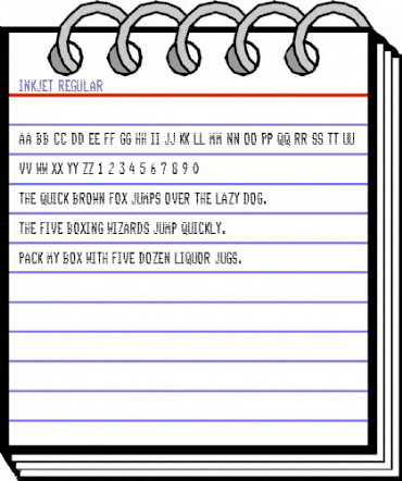 Inkjet Regular animated font preview Inkjet Regular animated font preview