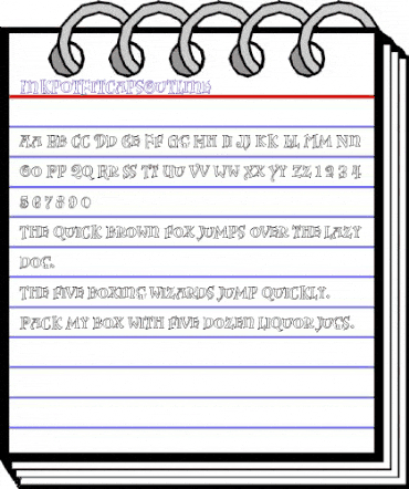 InkpotFitcapsOutline Regular animated font preview