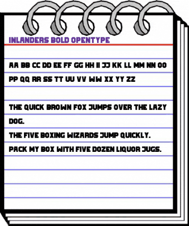 Inlanders Bold animated font preview
