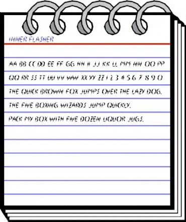 Inner Flasher Regular animated font preview