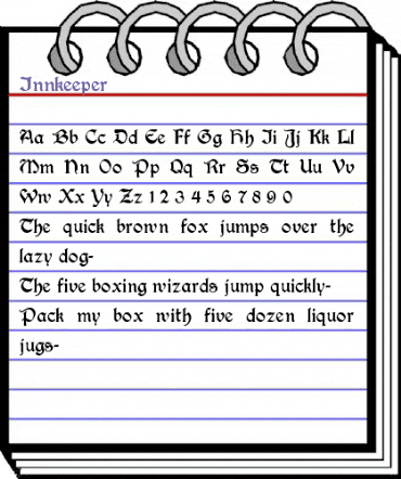 Innkeeper Regular animated font preview