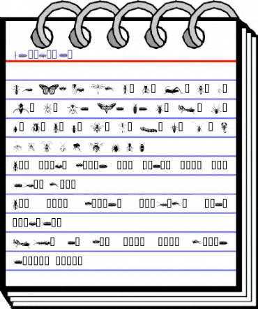 Insectile Regular animated font preview