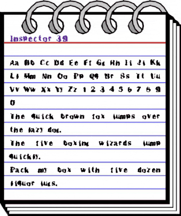 Inspector 39 Regular animated font preview