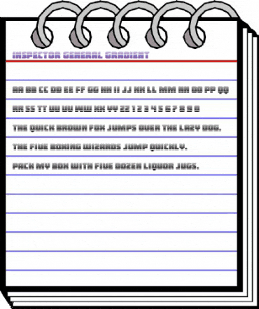 Inspector General Gradient Regular animated font preview Inspector General Gradient Regular animated font preview