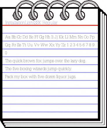 InstallationLightSSK Regular animated font preview InstallationLightSSK Regular animated font preview