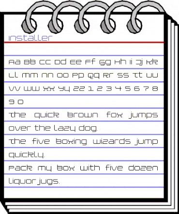 Installer Regular animated font preview Installer Regular animated font preview