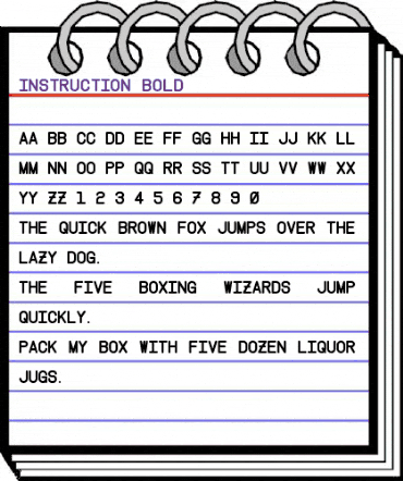 Instruction Bold animated font preview Instruction Bold animated font preview