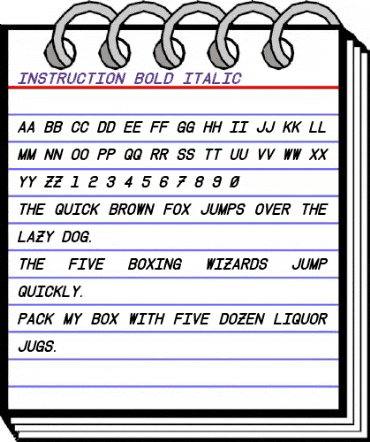 Instruction Bold Italic animated font preview Instruction Bold Italic animated font preview