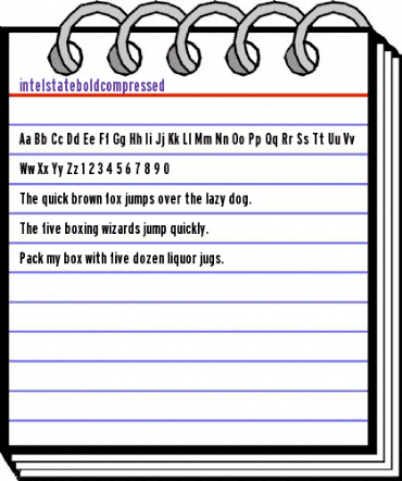 intelstateboldcompressed Regular animated font preview