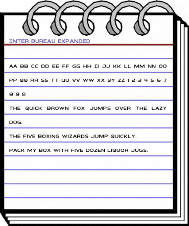 Inter-Bureau Expanded Expanded animated font preview Inter-Bureau Expanded Expanded animated font preview