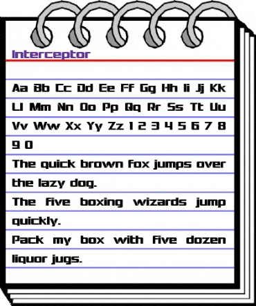 Interceptor Regular animated font preview Interceptor Regular animated font preview